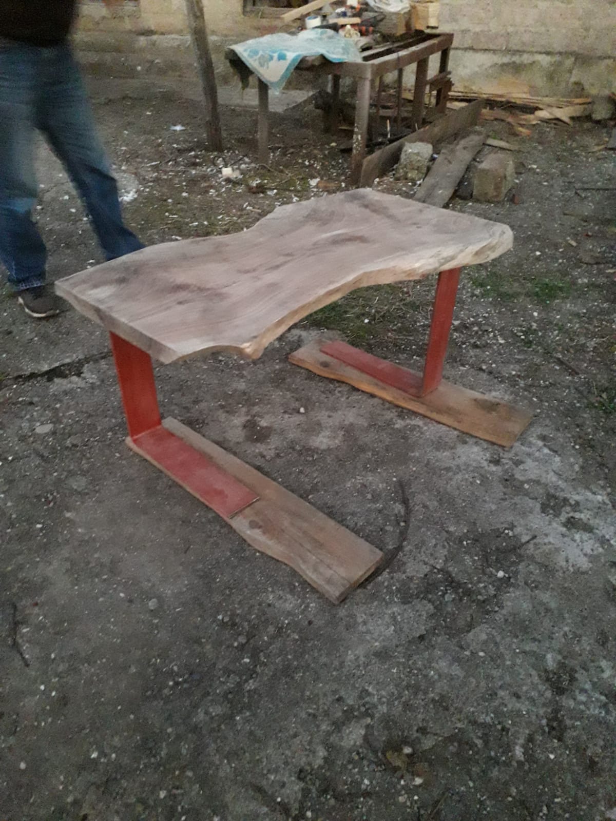 Live Edge Table - Before
